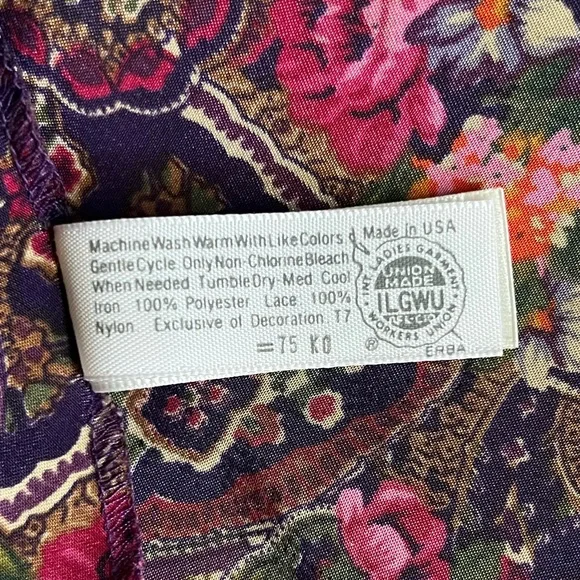 •Sold• Vintage Oscar de la Renta Camisole Top, Lingerie Slip Top, Floral Lace - Picture 7 of 9